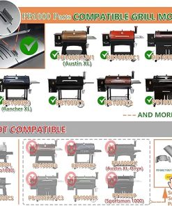 Flame Broiler Kit for Pit Boss 1000 Series Pellet Grills, Pitboss Heat Deflector with Slider and Main Plate for Austin XL(PB1000XLW1) ect, Pit Boss Smoker Replacement Parts, Pitboss Heat Diffuser 2