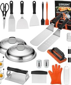 Blackstone Griddle Accessories Kit - 40PCS Set with Basting Cover, Spatula, Scraper, Burger Press, Tongs, Cleaning Kit
