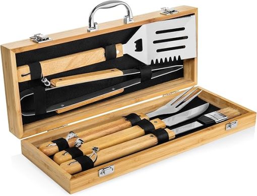 BBQ Toolset Box, Grill Accessaries Carrying Case, Grill Kit Case, Bamboo BBQ Utensil, Barbeque Uttensil, Barbecue Utensil, Barbecue Accessaries, Excellent Gift! - Image 2