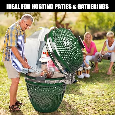 Rotisserie Accessory Attachment for Kamado Joe Rotisserie, Rotisserie Kit for Classic Joe Grills and Large Big Green Egg with Stainless Steel Spit, and Other 18-inch Round Charcoal Grills 2 Rotisserie Accessory Attachment for Kamado Joe Rotisserie, Rotisserie Kit for Classic Joe Grills and Large Big Green Egg with Stainless Steel Spit, and Other 18-inch Round Charcoal Grills - Image 2