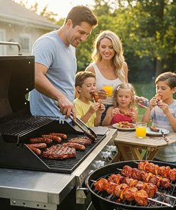 RJ Legend BBQ Grill Tools Set – 9-Piece Stainless Steel with Carrying Case – Perfect Grilling Gift for Men, Dad, Husband – Tongs, Spatula, Fork, Knife, Skewers 2