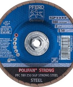 PFERD 7” POLIFAN Strong Flap DISC SGP CONICAL 50 (62982) (10/Each) 2