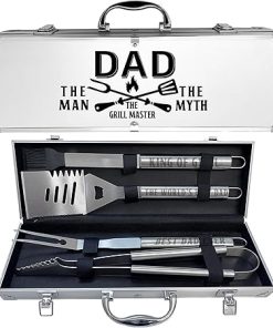 Dad Gifts, Fathers Day Dad Gifts from Daughter Son Heavy Duty Grilling Accessories Kit for Backyard BBQ, Dad Birthday Gift Thick Stainless Steel Grill Utensils with Non-Slip Handle Tool Grill Present