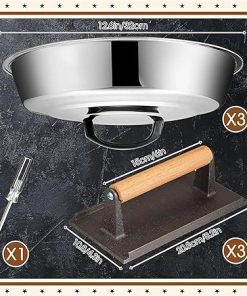 Stainless Steel Basting Cover 7 Pcs Griddle Accessories Set 12.6 H Cheese Melting Dome Round Basting Cover for Use in Flat Top Grill 2
