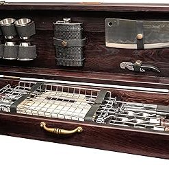 Barbeque Grill Accessories for Outdoor Grill - Grill Utensils Set - Premium Barbecue Tool Sets Grilling Supplies - Outdoor Grilling Accessories BBQ Supplies - Grill Set with Case Leopard