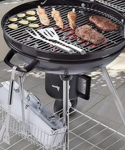 3 Pieces Professional Grade Stainless Steel BBQ Grill Cooking Utensil Tool Kit w/Storage Case Great for Grilling Camping Picnics Outdoor Barbecue Activities 2