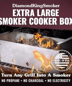 DKS Smoker Cooker Box for Grill | Turn Any BBQ Grill Into A Smoker | No Propane or Charcoal Needed | Provides All The Heat and Smoke to Cook Any Food (432 cu inches) 2