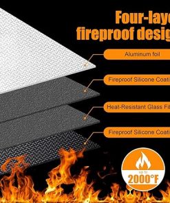Fire Pit Mat,48-Inch Round Thickened Grill Mat for Outdoor Grill – Fire-Resistant, Waterproof & Oil-Proof Deck and Patio Protector 2
