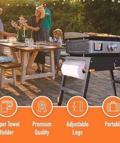 Yukon Glory™ Universal Portable Grill Table/Flat Top Grill Griddles Stand with Built in Grill Caddy – Designed to Fit Tabletop Blackstone Griddle & Many Others – Outdoor Cooking Camping & Tailgating 2