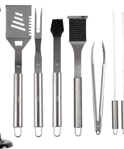 10 Piece Stainless Steel BBQ Set with Carousel