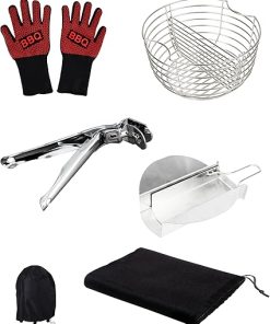 DragonPack 4600 L Stainless Steel Barbecue Cutlery Set Versatile Barbecue Accessories Includes Precision Tongs, Protective Case and Durable Charcoal Basket