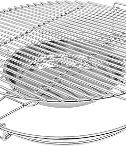 18-inch Round Stainless Steel Cooking System Multi-level Flexible Cooking Racks for Large Big Green Egg, Kamado Joe Classic, Vision Ceramic Grills