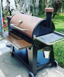 Grill Side Shelf for Pit Boss 700 Series Pellet, Stainless Steel Grill Shelf Attachment for Pit Boss 700 820 850 with Serving Tray 2