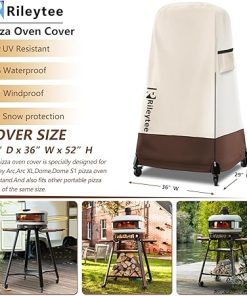 Pizza Oven Cover for Gozney Arc,Arc XL,Dome,Dome S1 Pizza Oven with Stand,Outdoor Heavy Duty 600D Waterproof Dustproof Pizza Oven Cover 2