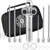 Marinade Injector Syringe Meat Needles, Seasoning Injector,Meat Injector Kit with Case,Injection Brine Marinades for Meat, Turkey, Chicken,Beef,Fish -15ml Barrel Chamber – 4 x 4.4 Inch S/S Needles 4