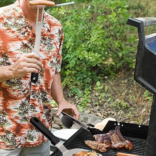 Grill Accessories BBQ Grill Tool Set, 15 Pieces/Piece Premium Stainless Steel Griddle Accessory Kit Outdoor BBQ Party Birthday Gift - Image 2