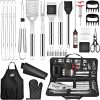 Large Grill Utensil Caddy with Paper Towel Holder, Outdoor Picnic Bag Organizer for BBQ Supplies Tool, Tailgating Accessory Basket Camping Gear Must Haves for Cook Essentials, Black, Bag Only 4