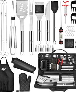 Kaluns BBQ Accessories, Complete Grill Set Grilling Gifts for Men Dad, 40 Pcs Premium Heavy Duty Stainless Steel Barbecue Grill Accessories for Outdoor Grill for Men Dad