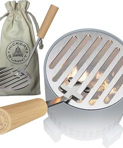 Grill Plate for Solo Stove Mesa – Stainless Steel Grate with a Safety Handle for Solostove Tabletop Fire Pit – Cook & Grill with Your Solo Stove Mesa Accessories by Hickory Summit, 4 ⅞”