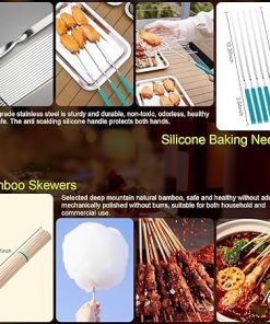 BBQ Accessories Camping Utensils Grill Set Kitchen Gadgets Griddle Accessories Flat Top Grill Gifts for Men Grill Scraper for Outdoor Spatula Set Cleaning Kit Barbecue 2