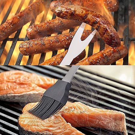 BBQ Grill Accessories Set – 12 PCS Stainless Steel BBQ Tools Set Grilling Utensil Set for Men Women Camping Backyard Barbecue 2 BBQ Grill Accessories Set - 12 PCS Stainless Steel BBQ Tools Set Grilling Utensil Set for Men Women Camping Backyard Barbecue - Image 2