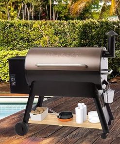 DcYourHome Pellet Grill Storage Shelf Compatible with Traeger Pro Series 34 Pellet Grill Accessories, Pellet Grill Bottom Shelf for Traeger Accessories Pro 34 and Other Wood Pellet Grills Shelf 2