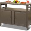 Durable Outdoor Grill Cart with Ample Storage and Wheels for BBQs and Gatherings 4