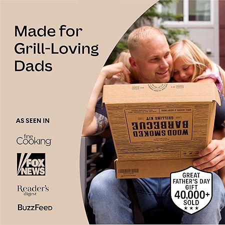 Deluxe BBQ Smoking Kit for Dad Who Love to BBQ – Stainless Steel Smoker with Hinged Lid, All Natural Wood Chips, Hickory Salt – Grilling Accessories 2 Deluxe BBQ Smoking Kit for Dad Who Love to BBQ - Stainless Steel Smoker with Hinged Lid, All Natural Wood Chips, Hickory Salt – Grilling Accessories - Image 2