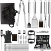 ROMANTICIST 21pc BBQ Grill Accessories Set with Thermometer – The Very Best Grill Gift on Birthday Wedding – Heavy Duty Stainless Steel Grill Utensils with Non-Slip Handle in Aluminum Case 3