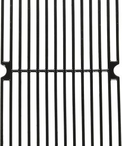 Music City Metals 69762 Gloss Cast Iron Cooking Grid Replacement for Gas Grill Model Brinkmann 810-9200-0, Set of 2