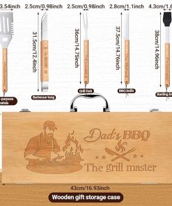 Grill Gifts for Dad, Fathers Day BBQ Gifts, Grilling Tools Accessories Kit Set for Papa Step Dad Grandpa Father’s Day Christmas Birthday Daddy Barbecue Presents from Son Daughter 2