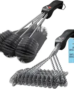 Kona Bristle & Bristle-Free Grill Brushes - Stainless Steel, Rust-Resistant, Safe for All Grill Types - Perfect Grilling Gift