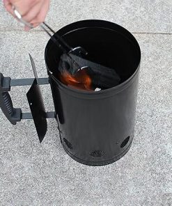 GeRRiT Rapid Charcoal Chimney Starter Set Fireplace Accessories Lighter Cubes BBQ Heat Resistant Gloves Blower BBQ Tools 2