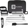 Yes, Chef! Inc Yes,Chef! Inc Deluxe Stainless Steel Meat Injector Syringe Kit w/Travel Case |3 Needles |Digital Thermometer | 2 Meat Claws |Brushes |2-oz Large Capacity |BBQ |Smoker |