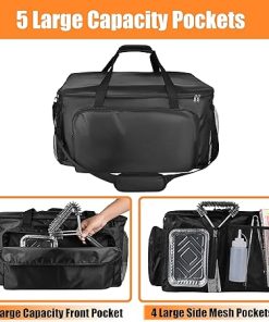 Grill Carry Bag for Ninja Woodfire Outdoor Grill – Ninja OG701 & OG751 Grill & Smoker Water-Resistant Outdoor Carrying Bag – Anti-Fade & UV Resistant, Heavy Duty 840D Oxford Fabric (Bag Only) 2