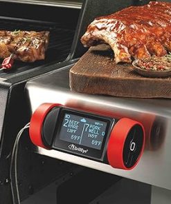 GrillEye GE0003 Pro Plus Grilling & Smoking Thermometer with Hybrid-Wireless Technology & Cloud Monitoring, Red Black 2