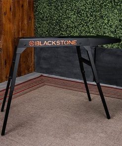 Blackstone 5013 Collapsible 17” and 22” Tabletop Griddle Stand with Adjustable Legs and a Removable Side Shelf, Powder Coated Steel, Black 2