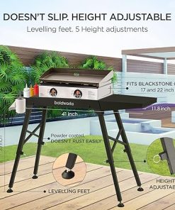 Griddle Stand for Blackstone Griddle Table Fits Blackstone Table Top Grill 17 Inch and 22 inch Portable with Folding and Height Adjustable Legs 2