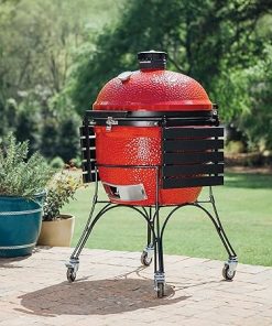 Kamado Joe Durable Aluminum Folding Side Shelves with Accessory Hooks, Pair of 2, Fits Big Joe 24-inch Charcoal Grill and Smokers in Black, Model BJ-ALUMN 2