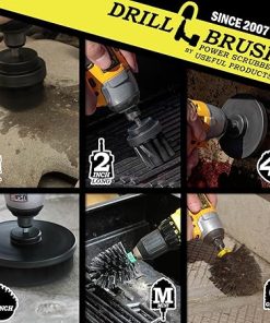 The Ultimate No-Wire Grill Brush Kit – BBQ Accessories – Drill Brush – Rust Remover – Cast Iron Skillet – Grill Cleaner – BBQ Brush – Grill Accessories – Grill Scraper – Electric Smoker – Gas Grill 2