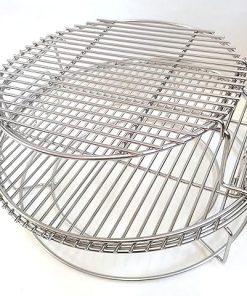 Perfect Fit for Big Green Egg 5-Piece Upgraded Replacement Kit for Large Eggspander, Including Multi-Function Grill Rack,Conveggtor Basket, Made of Stainless Steel, Expanded Cooking System