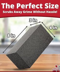 Commercial Grade Grill Cleaning Brick Bulk 12 Pack by Avant Grub. Pumice Stone Cleaner Tool Cleans and Sanitizes Restaurant Flat Top Grills or Griddles Effectively Without Harsh Chemicals or Abrasives 2
