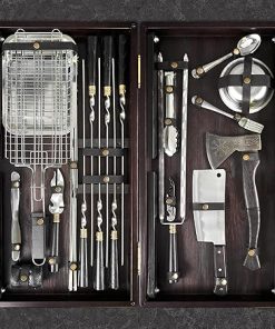 BBQ Gear – Barbeque Grill Accessories for Outdoor Grill – Premium Grill Tool Sets Grilling Utensils – Outdoor Grilling Set – Grill Set with Case Zebra 2