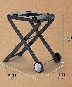 Ninja XSKSTAND Woodfire Collapsible Outdoor Grill Stand, Compatible with Ninja Woodfire Grills (OG700 Series), Foldable, Side Utensil Holder, Weather-Resistant, Black 2